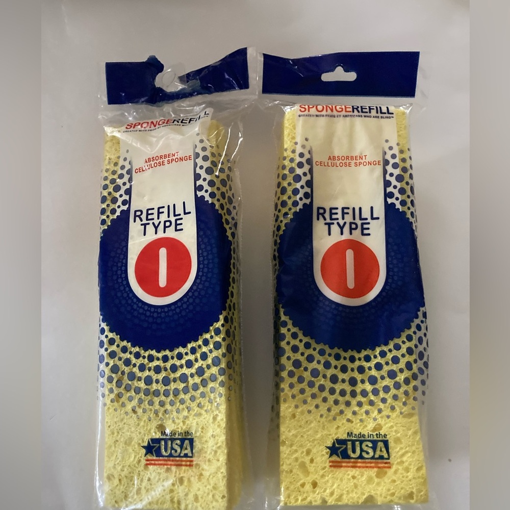 New Butterly Mop cellulose Type 1 sponge refill lot of 2 new in package